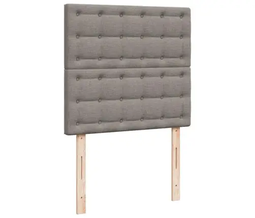 Osmaņu Gultas Rāmis Ar Matračiem Pelēkbrūns 200X200Cm Audums Vidaxl