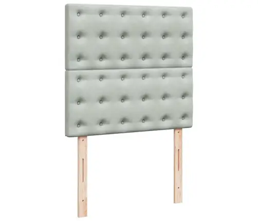 Osmaņu Gultas Rāmis Ar Matračiem Gaiši Pelēks 160X200Cm Audums Vidaxl