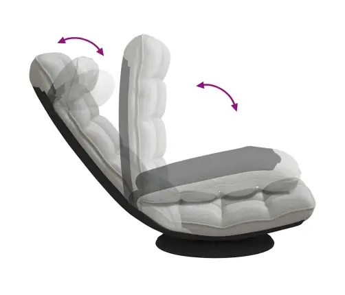 Grozāms Grīdas Krēsls, Mākonis Pelēks, 70X51X79 Cm, Audums Vidaxl