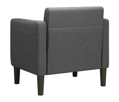 Dīvāna Krēsls Ar Roku Balstiem Tumši Pelēks 54Cm Velveta Audums Vidaxl
