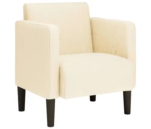 Dīvāna Krēsls Ar Roku Balstiem Krēmkrāsas 54 Cm Velveta Audums Vidaxl