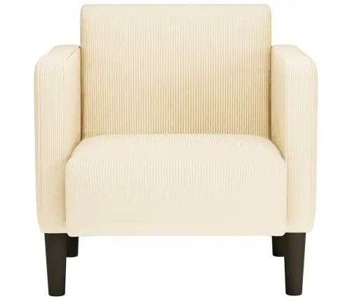 Dīvāna Krēsls Ar Roku Balstiem Krēmkrāsas 54 Cm Velveta Audums Vidaxl