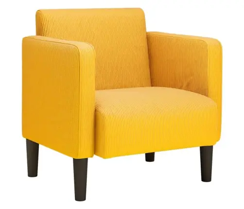 Dīvāna Krēsls Ar Roku Balstiem, Gaiši Dzeltens, 54 Cm Vidaxl