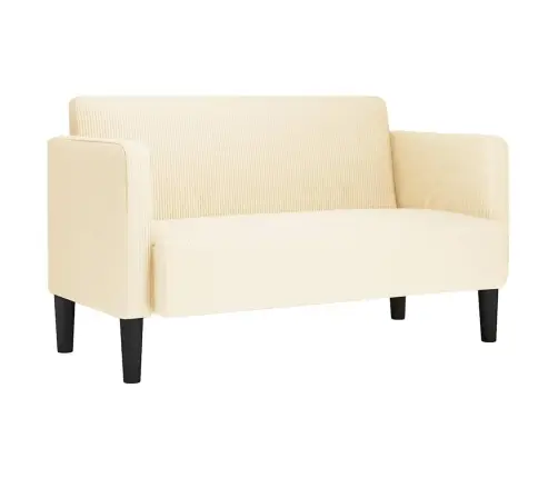 Loveseat Dīvāns, Krēmkrāsas, 109 Cm, Velveta Audums Vidaxl