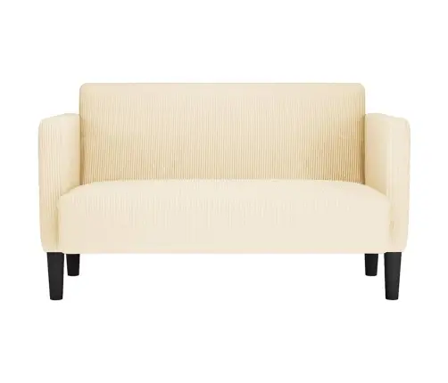Loveseat Dīvāns, Krēmkrāsas, 109 Cm, Velveta Audums Vidaxl