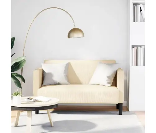 Loveseat Dīvāns, Krēmkrāsas, 109 Cm, Velveta Audums Vidaxl