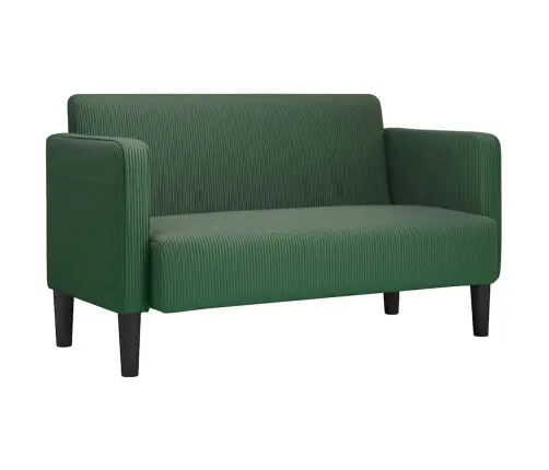 Loveseat Sofa, Tamsiai Žalia, 109cm Velvetinis Audinys