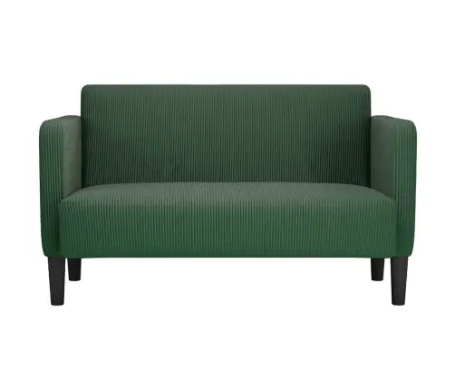 Loveseat Sofa, Tamsiai Žalia, 109cm Velvetinis Audinys