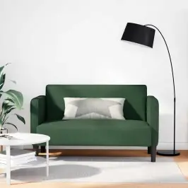 Loveseat Sofa, Tamsiai Žalia, 109cm Velvetinis Audinys