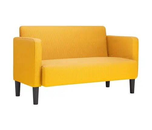Loveseat Dīvāns, Gaiši Dzeltens, 109 Cm, Velveta Audums Vidaxl