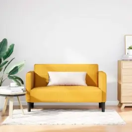 Loveseat Dīvāns, Gaiši Dzeltens, 109 Cm, Velveta Audums Vidaxl Loveseat Dīvāns, Gaiši Dzeltens, 109 Cm, Velveta Audums Vidaxl