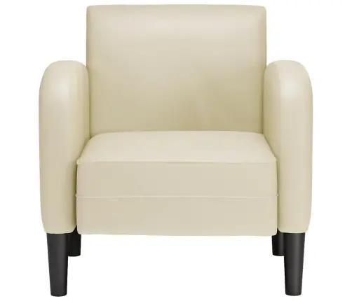 Dīvāna Krēsls Ar Roku Balstiem, Krēmkrāsas, 54 Cm, Mākslīgā Āda Vidaxl