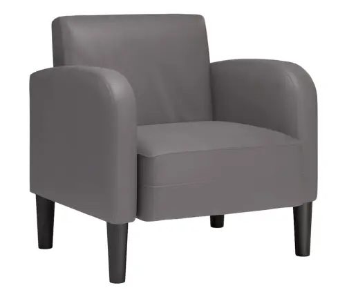 Diivantool Käetugedega, Hall, 54 cm Kunstnahk