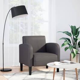 Dīvāna Krēsls Ar Roku Balstiem, Pelēks, 54 Cm, Mākslīgā Āda Vidaxl