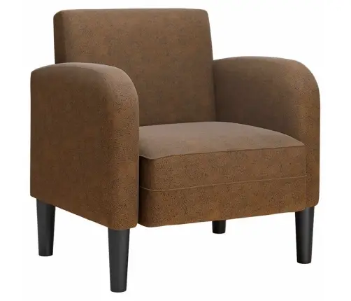 Diivantool Käetugedega, Pruun, 54 cm Kunstnahk