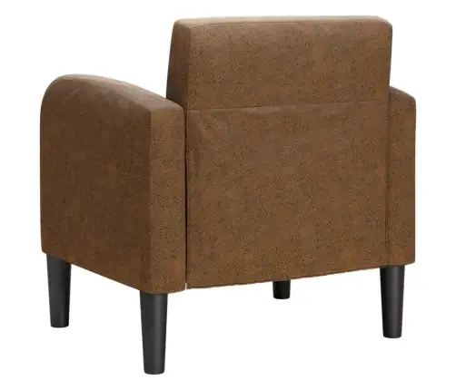 Diivantool Käetugedega, Pruun, 54 cm Kunstnahk