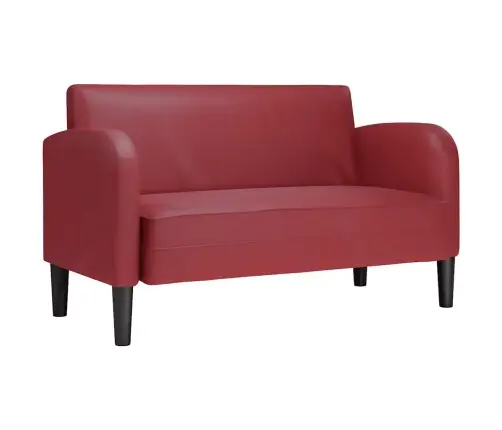 Loveseat Dīvāns, Vīnsarkans, 110 Cm, Mākslīgā Āda Vidaxl