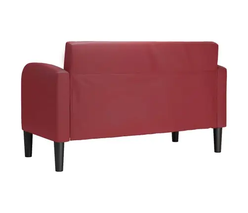 Loveseat Dīvāns, Vīnsarkans, 110 Cm, Mākslīgā Āda Vidaxl