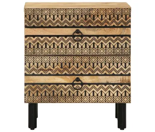 Lovos Spintelė Juoda Masyvo Neapdoroto Medžio Mango