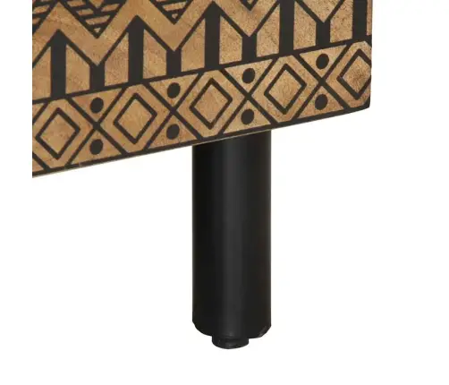 Kafijas Galdiņš, Melns, 80X50X40 Cm, Raupjš Mango Masīvkoks Vidaxl