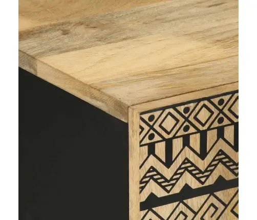 Telerikapp Must 105X33,5X46 Cm Täispuidust Mango