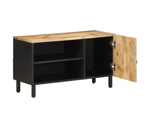 Telerikapp Must 80X33,5X46 Cm Täispuidust Mango