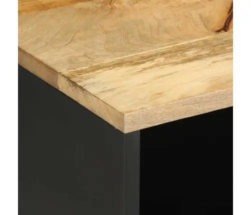 Telerikapp Must 80X33,5X46 Cm Täispuidust Mango