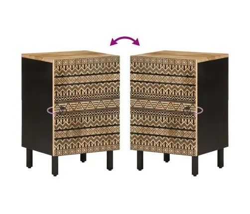 Vannitoa Kapp 38X33,5X58 Cm Täispuidust Mango