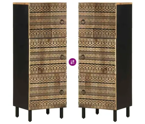 Komoda, 40X33,5X110 cm Neapdorotas Mango Medienos Masyvas