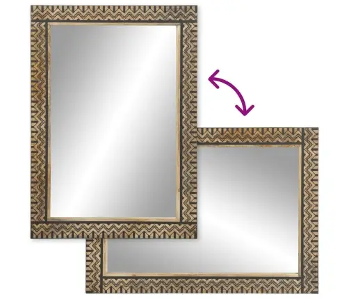 Vannitoapeegel, 50 X 70 cm Mangopuit Ja Klaas