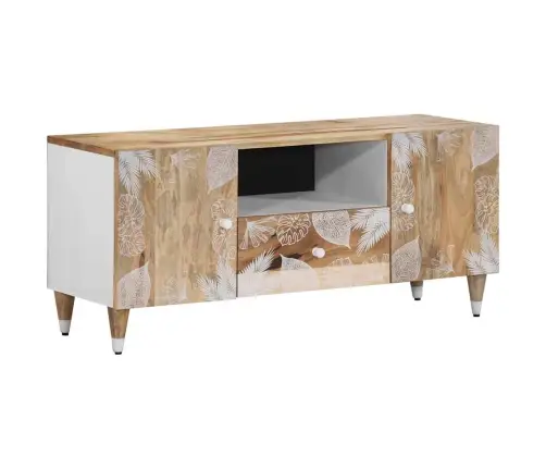 Televizoriaus Spintelė 105X33,5X46 Cm Masyvo Medžio Mango