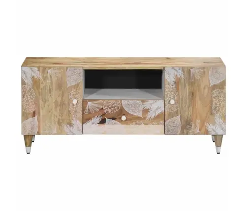 Televizoriaus Spintelė 105X33,5X46 Cm Masyvo Medžio Mango