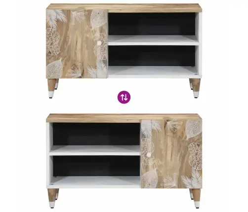 Tv Skapītis, 80X31,5X46 Cm, Mango Masīvkoks Vidaxl