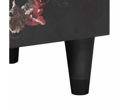 Naktsgaldiņš Ar Durvīm Melna 40 X 33 X 46 Cm Cieta Mango Koksne Vidaxl