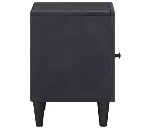 Naktsgaldiņš Ar Durvīm 2 Pcs Melna 40 X 33 X 46 Cm Vidaxl