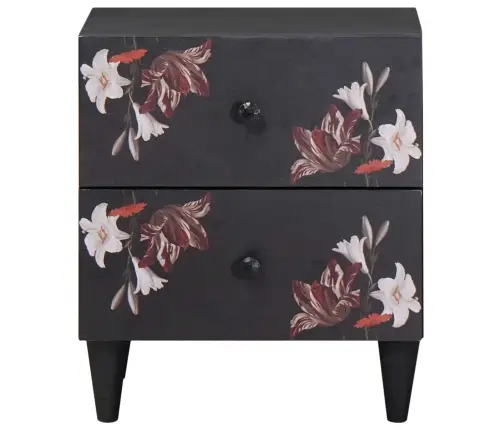 Naktsgaldiņš 2 Pcs Brūna 40 X 33,5 X 46 Cm Cieta Mango Koksne Vidaxl