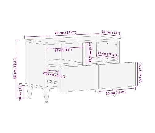 Uzglabāšanas Skapji Daudzkrāsains 70 X 33,5 X 46 Cm Vidaxl