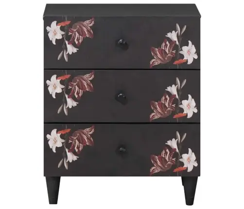 Naktsgaldiņš Daudzkrāsains 50 X 33 X 60 Cm Cieta Mango Koksne Vidaxl