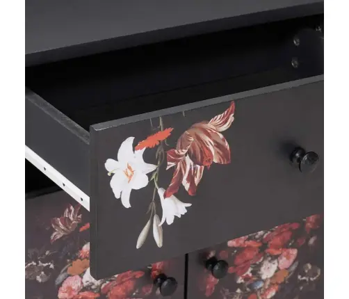 Naktsgaldiņš Daudzkrāsains 50 X 33 X 60 Cm Cieta Mango Koksne Vidaxl