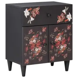 Naktsgaldiņš Daudzkrāsains 50 X 33 X 60 Cm Cieta Mango Koksne Vidaxl