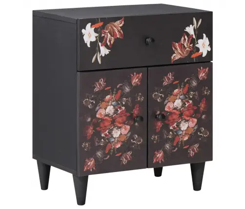 Naktsgaldiņš Daudzkrāsains 50 X 33 X 60 Cm Cieta Mango Koksne Vidaxl