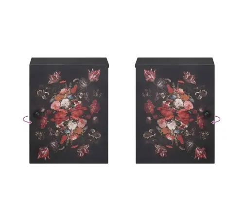 Piekarams Skapītis Ar Durvīm Daudzkrāsains 38 X 33,5 X 48 Cm Vidaxl