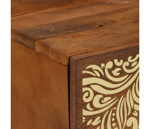 Nakts Skapītis Medus Brūna 40 X 33 X 46 Cm Mango Masīvkoks Vidaxl