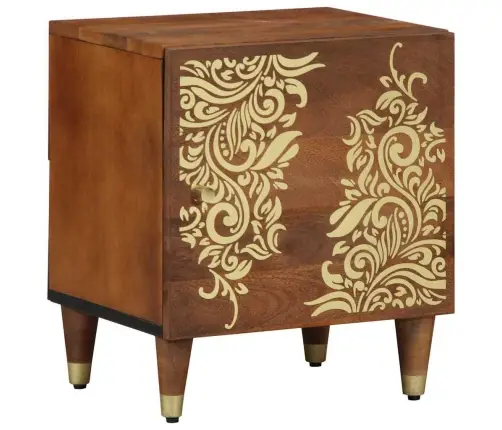 Nakts Skapītis 2 Pcs Medus Brūna 40 X 33 X 46 Cm Vidaxl