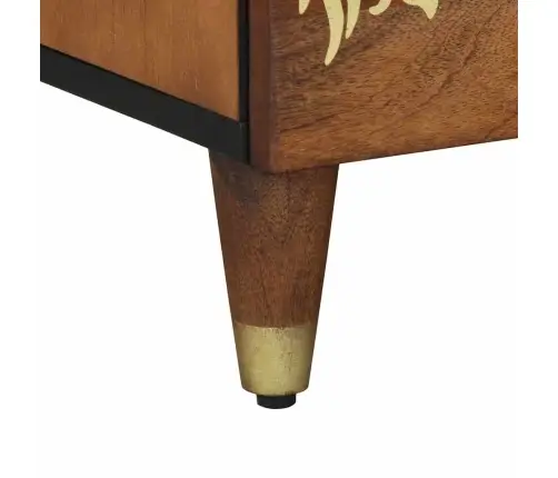 Nakts Skapītis Medus Brūna 40 X 33 X 46 Cm Mango Masīvkoks Vidaxl