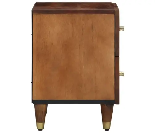 Nakts Skapītis Medus Brūna 40 X 33 X 46 Cm Mango Masīvkoks Vidaxl