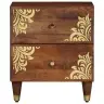 Šalia Lovos Spintelė 2 Pcs Honey Brown 40 X 33 X 46 Cm