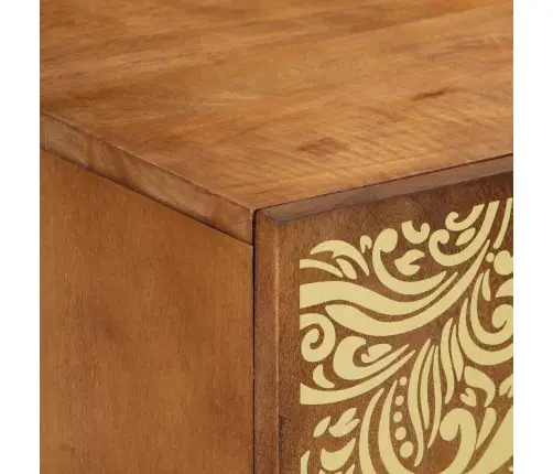 Televizora Skapīša Brūna 105 X 33.5 X 46 Cm Mango Masīvkoks Vidaxl