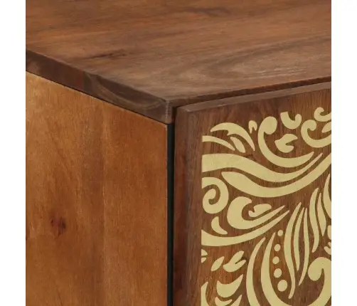 Puse Brūna 60 X 33.5 X 75 Cm Mango Masīvkoks Vidaxl