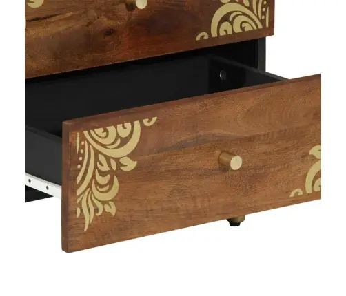 Nakts Skapītis Medus Brūna 50 X 33 X 62 Cm Mango Masīvkoks Vidaxl